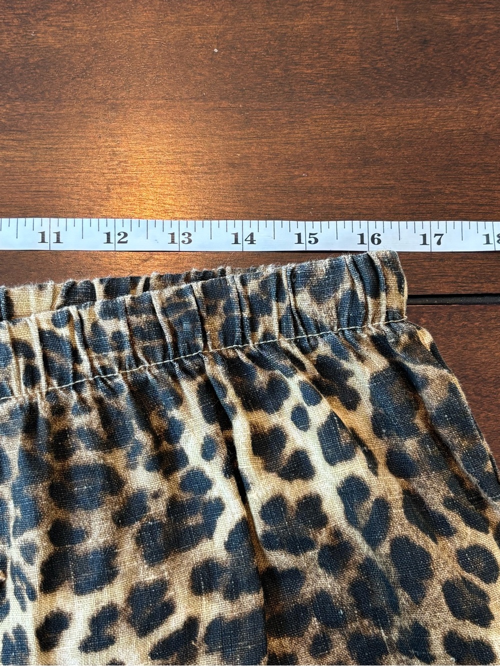 Hot Cotton by Marc Ware Leopard Print Linen Crop Ankle Pants Size XL - Picture 6 of 8